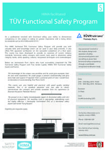 Functional Safety / Evaluation / IEC 61511 / IEC 61508 / Safety / Security / Technischer Überwachungsverein