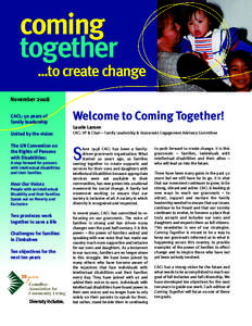 coming together ...to create change  November 2008