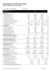 Demographic Profile Expanded Census, Estimates & Projections 3232 Lake Avenue Wilmette, IL Population