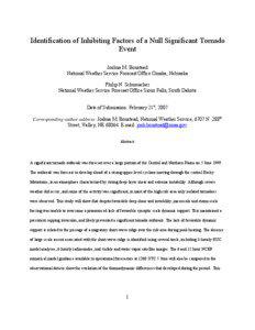 Identification of Inhibiting Factors of a Null Significant Tornado Event Joshua M. Boustead