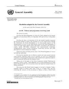 United Nations  A/RESGeneral Assembly