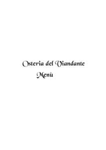 Osteria del Viandante Menù