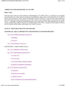 Americans with Disabilities Act / Web accessibility / Section 504 of the Rehabilitation Act / Politics of the United States / United States / Section 508 Amendment to the Rehabilitation Act / Civil Rights Act / Equal opportunity employment / Internal Revenue Code / Law / Special education in the United States / 101st United States Congress