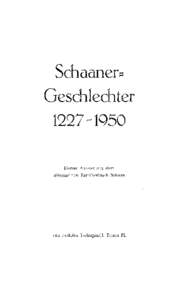 Schaaners Geschlechter[removed]Kurzer Auszug aus dem allgemeinen Familienbuch Schaan