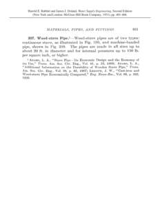 Harold E. Babbitt and James J. Doland, Water Supply Engineering, Second Edition (New York and London: McGraw-Hill Book Company, 1931), pp[removed]. 