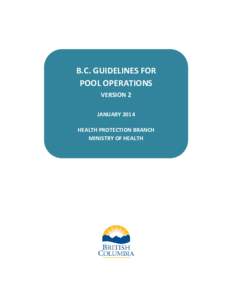 B.C. Guidelines for Pool Operations