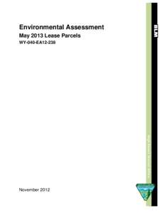 Environmental Assessment May 2013 Lease Parcels WY-040-EA12-238 High Desert District Office