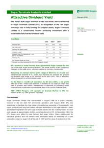 Sugar Terminals Australia Limited  Attractive Dividend Yield February 2002