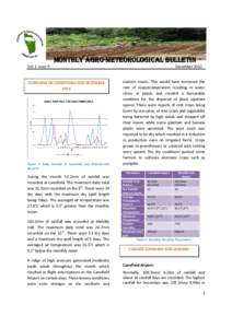 MONTHLY AGROAGRO-METEOROLOGICAL METEOROLOGICAL BULLETIN Vol. 1 Issue 9 OVERVIEW OF CONDITIONS FOR DECEMBER 2012