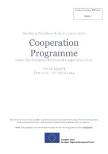 Written Procedure PMC2020 Annex 1 Northern Periphery & ArcticCooperation