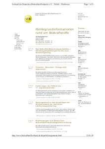 Verband der Deutschen Biokraftstoffindustrie e.V. - Politik - Positionen  Verband der Deut schen Biokraft st offindust rie e.V. Polit ik / Posit ionen  Page 1 of 3