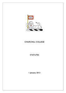 CHURCHILL COLLEGE  STATUTES