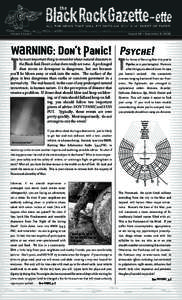 Black RockGazette-ette the ALL THE NEWS THAT WILL FIT ONTO AN[removed] ” X 14” SHEET OF PAPER  Volume 1 Issue 1