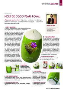 experts i analyser 65  le produit NOIX DE COCO PEARL ROYAL Mais c’est quoi ce truc ? À première vue c’est un emballage