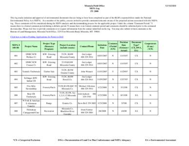 Video game development / Missoula /  Montana / National Environmental Policy Act / Environmental impact statement / Electronic Arts / Environmental impact assessment / Missoula County /  Montana / NEPA / CX / Impact assessment / Environment / Prediction