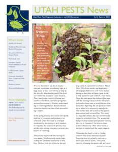 UTAH PESTS News Utah Plant Pest Diagnostic Laboratory and USU Extension Vol.V, SummerIt’s