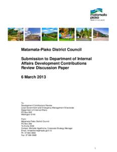 Microsoft Word[removed]Department of Internal Affairs - Development Contributions Discussion Paper ~ Piako Dstrict Council_2