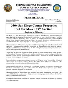 Real property law / Taxation / State taxation in the United States / Tax sale / Auction / Property tax / Tax / Downtown San Diego / San Diego