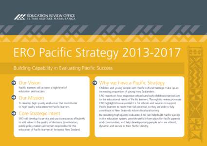 ERO Pacific Strategy[removed]Building Capability in Evaluating Pacific Success Our Vision Why we have a Pacific Strategy