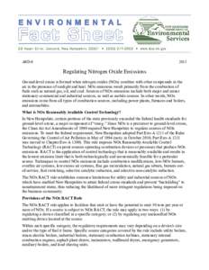 ARD­9   2013  Regulating Nitrogen Oxide Emissions  Ground­level ozone is formed when nitrogen oxides (NOx) combine with other compounds in the 