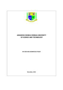 9 Final Council Approved HIV & AIDS Workplace Policy -15 Jan 2014