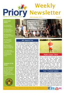 Weekly Newsletter 26th October 2012 Issue 6