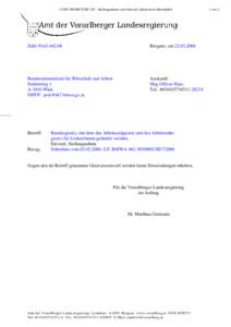 11/SN-386/ME XXII. GP - Stellungnahme zum Entwurf elektronisch übermittelt  Zahl: PrsG[removed]Bregenz, am[removed]