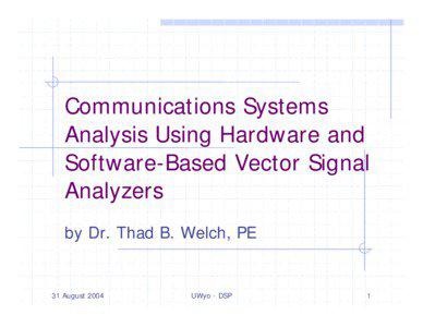 Modulation / Constellation diagram / Technology / Telecommunications engineering / Engineering / Signal processing / Electronic test equipment / Vector signal analyzer
