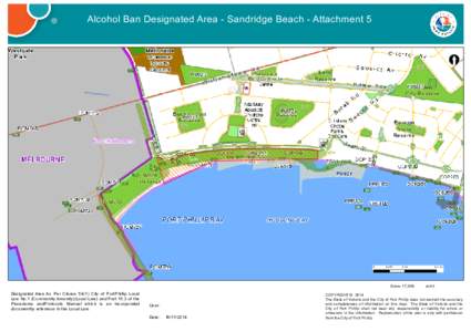 Alcohol Ban Designated Area - Sandridge Beach - Attachment