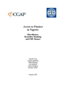 Access to Finance in Nigeria: Microfinance, Branchless Banking, and SME Finance