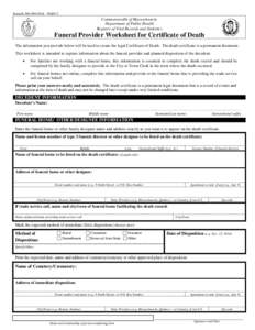 Form R[removed] – PART C  Commonwealth of Massachusetts Department of Public Health Registry of Vital Records and Statistics