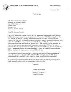 Connecticut False Claims Act Letter