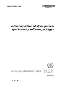 IAEA-TECDOC-1104 XA9953377 Intercomparison of alpha particle spectrometry software packages