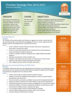 Chamber Strategic PlanExecutive Summary MISSION  VISION