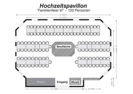 Hochzeitspavillon  “Familienfeier VI” – 120 Personen