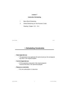 Software engineering / Computer programming / Programming language implementation / Compiler construction / Parallel computing / Instruction scheduling / Delay slot / Compiler / Hazard / Compiler optimizations / Computing / Planning