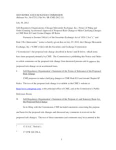 Notice of Filing and Order Granting Accelerated Approval of Proposed Rule Change to Amend Rules Relating to Interest Rate Swaps Clearing