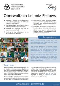 MFO / Oberwolfach / Leibniz Association / Mathematical Research Institute of Oberwolfach