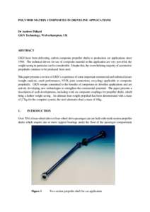 Mechanisms / Drive shaft / Carbon-fiber-reinforced polymer / Shaft / Constant-velocity joint / Coupling / Filament winding / Composite propeller / Carbon / Mechanical engineering / Propellers / Composite materials