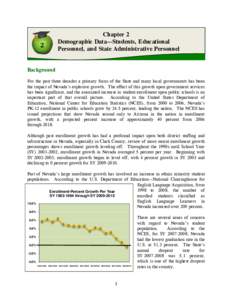 2  Chapter 2 Demographic Data—Students, Educational Personnel, and State Administrative Personnel