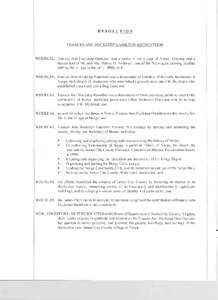 RESOLUTION  FRANCES ANN HUCKSTEP HAMILTON RECOGNITION WHEREAS,	 Frances Ann Huckstep Hamilton was a native of the village of Norge, Virginia, and a descendant of M r. and Mrs. Halvor H. Anderson, one of the Norwegian far