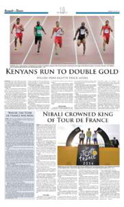 MONDAY, JULY 28, 2014  S P ORTS GLASGOW: (Left to right) Mauritius’s Jonathan Permal, Zambia’s Titus Mukhala, England’s Adam Gemili, Guyana’s Jeremy Bascom and Tonga’s Siueni Filimone compete in the heats of th