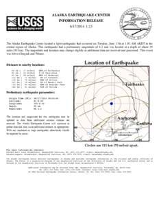 Western United States / Earthquake / Geography of the United States / Geology / Geophysical Institute / University of Alaska Fairbanks / Alaska