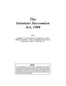 Intestate Succession Act, 1996