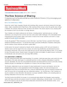The New Science of Sharing - Business… THE BUSINESSWEEK WIKINOMICS SERIES March 2, 2007, 11:38AM EST