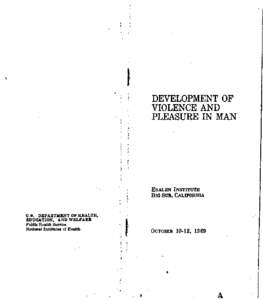 U.S. DEPARTMENT OF HEALTH, EDUCATION, AND WELFARE Public Health Service National Institutes of Health  OCTOBER 10-12, 1969