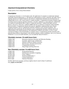 Biopharmaceutical Chemistry Focus Area