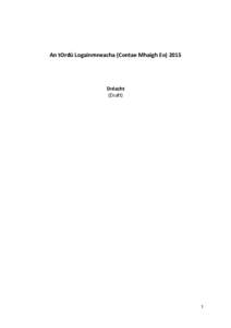 An tOrdú Logainmneacha (Contae Mhaigh EoDréacht (Draft)  1