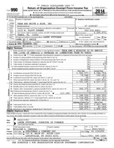 ** PUBLIC DISCLOSURE COPY ** Form 990  Return of Organization Exempt From Income Tax