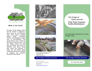 The Village of Essex Junction Waste Water Treatment Facility Refurbishment